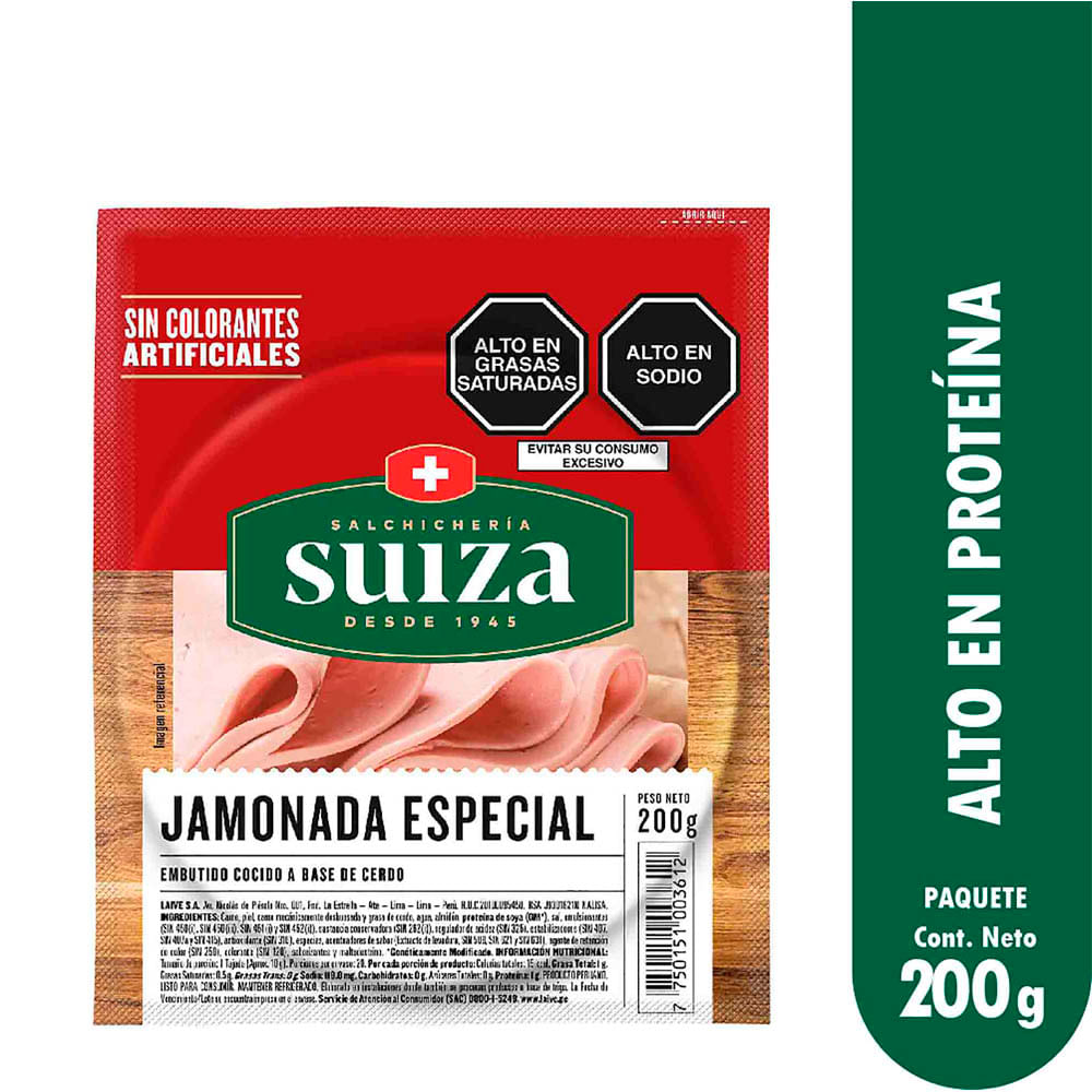 Jamonada Especial SALCHICHERÍA SUIZA Paquete 200g