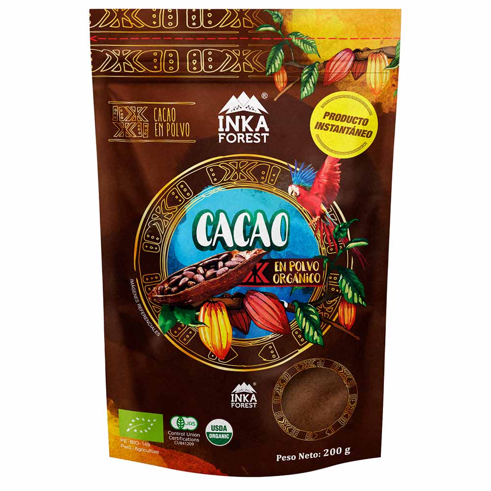 Cacao en Polvo Orgánico INKAFOREST Doypack 200g