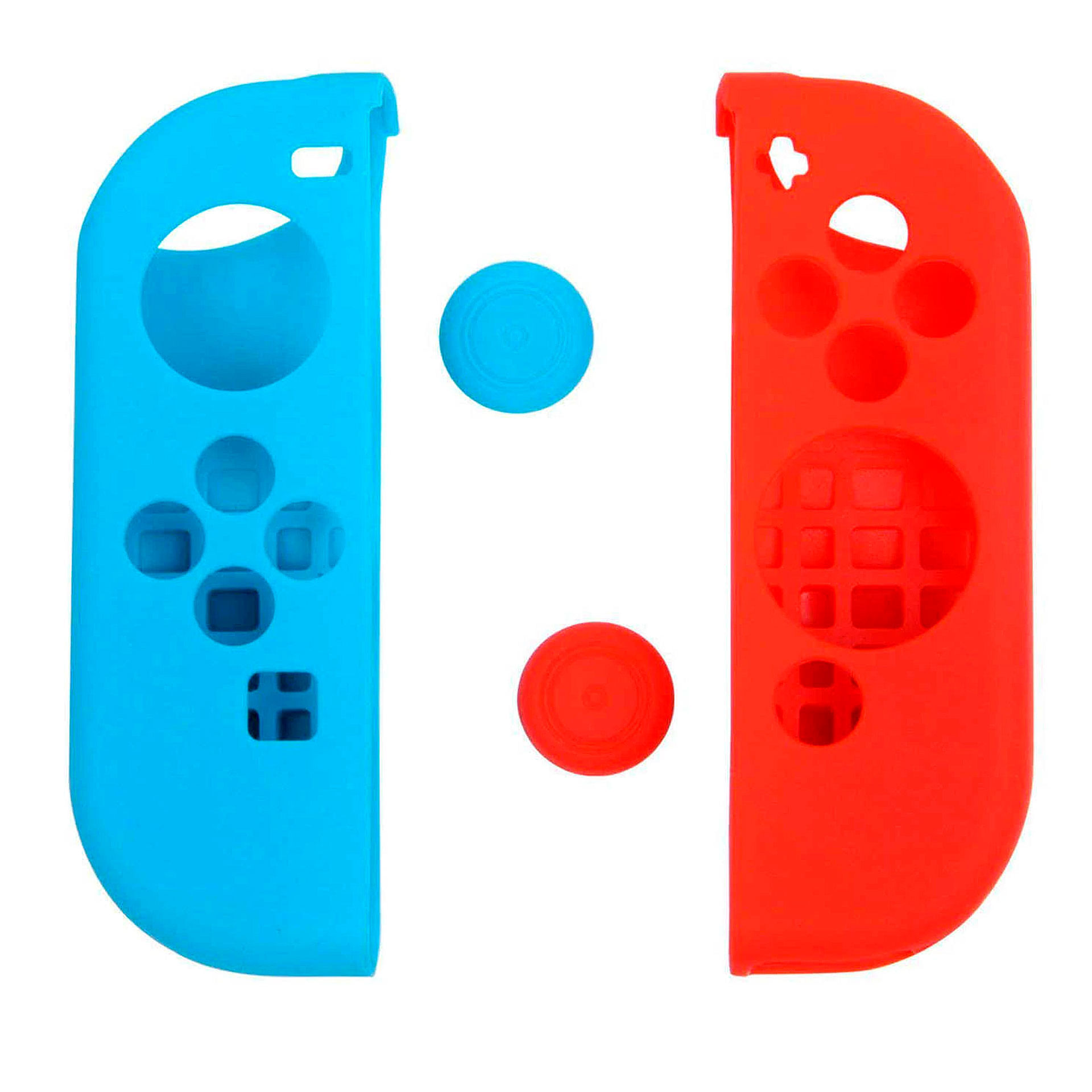 Funda De Silicona Para Joy Con Nintendo Switch Azul Y Rojo