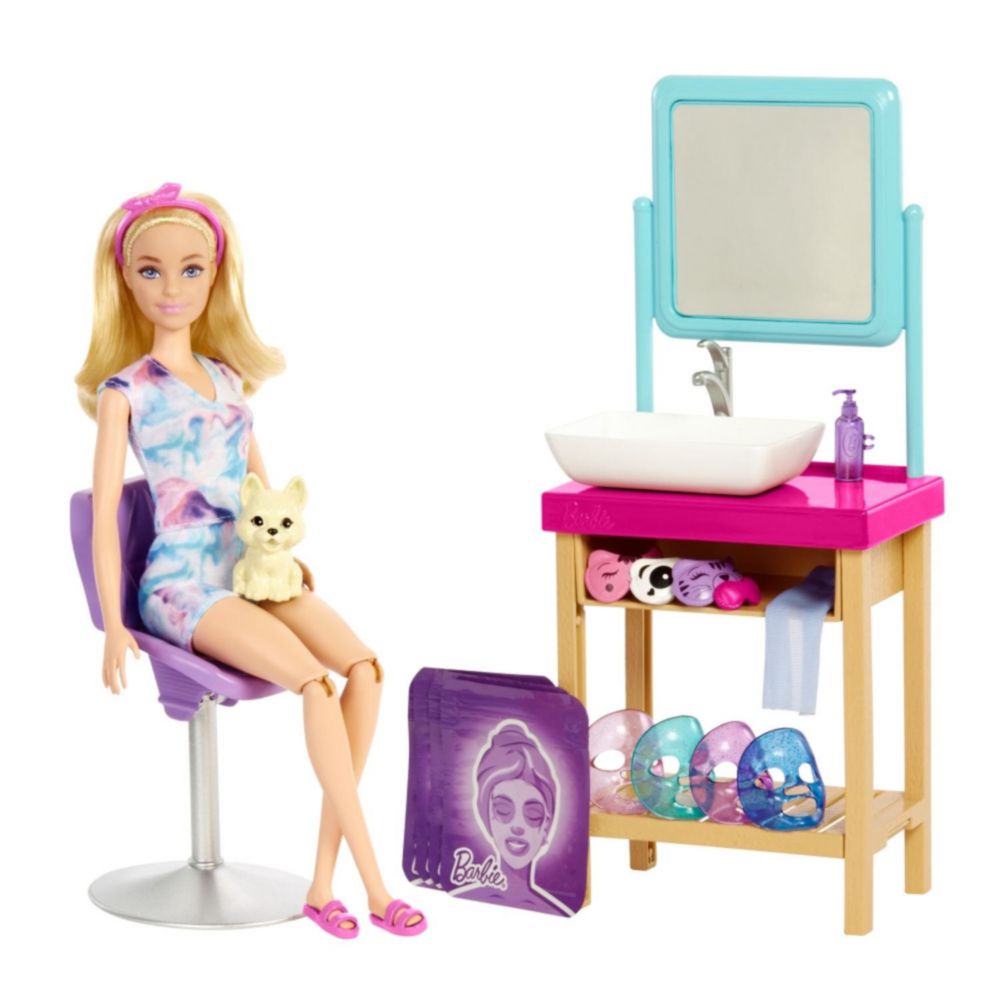 Muñeca Barbie Día De Spa Con Mascarillas Hcm82