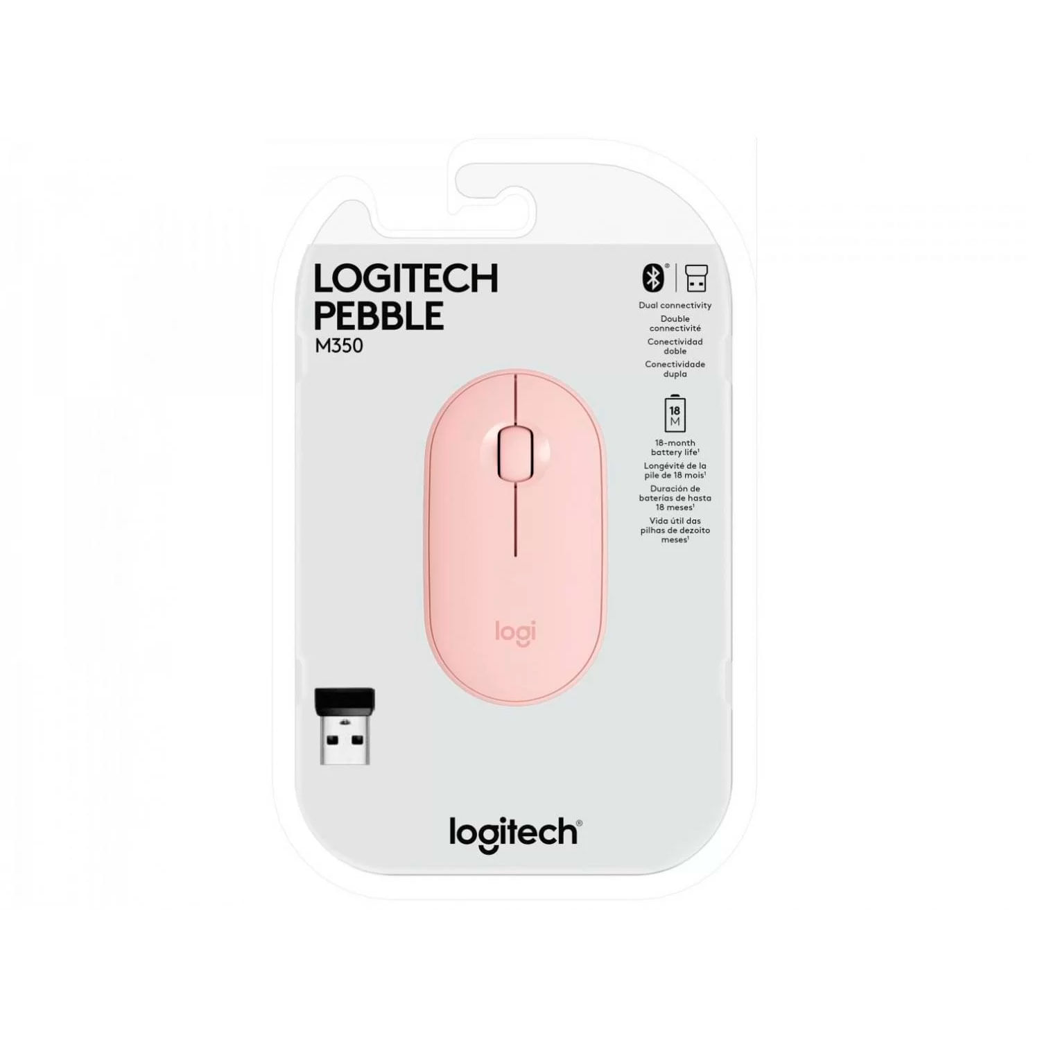 Mouse Logitech Pebble M350 Silent Wireless Bluetooth Rose