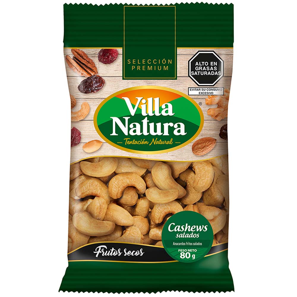Cashews Salados VILLA NATURA Bolsa 80g