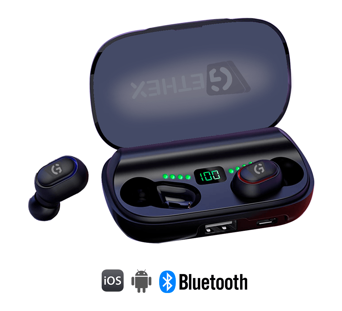Audífonos Bluetooth Gethex JS2 con Case de Carga