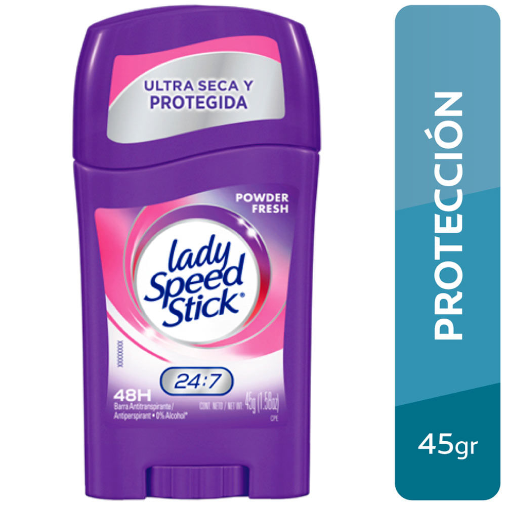 Desodorante en Barra para Mujer LADY SPEED Powder Fresh Frasco 45g