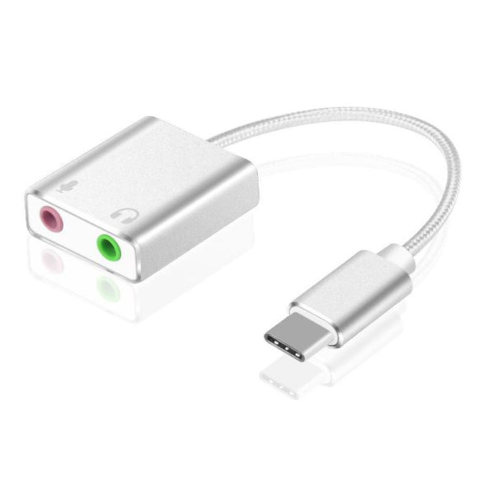 Tarjeta de Sonido Tipo C 7.1 Audio 3d Microfono Externo Usb