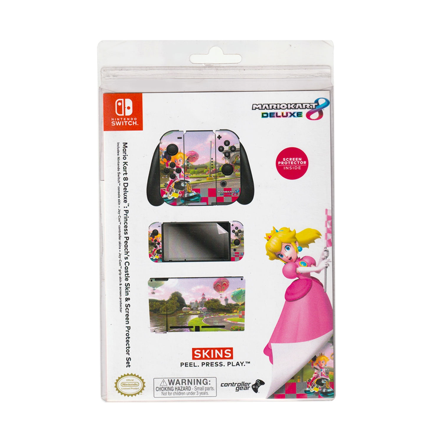 Skin y Protector Set Nintendo Switch Mario Kart 8 Princess Peach Castle