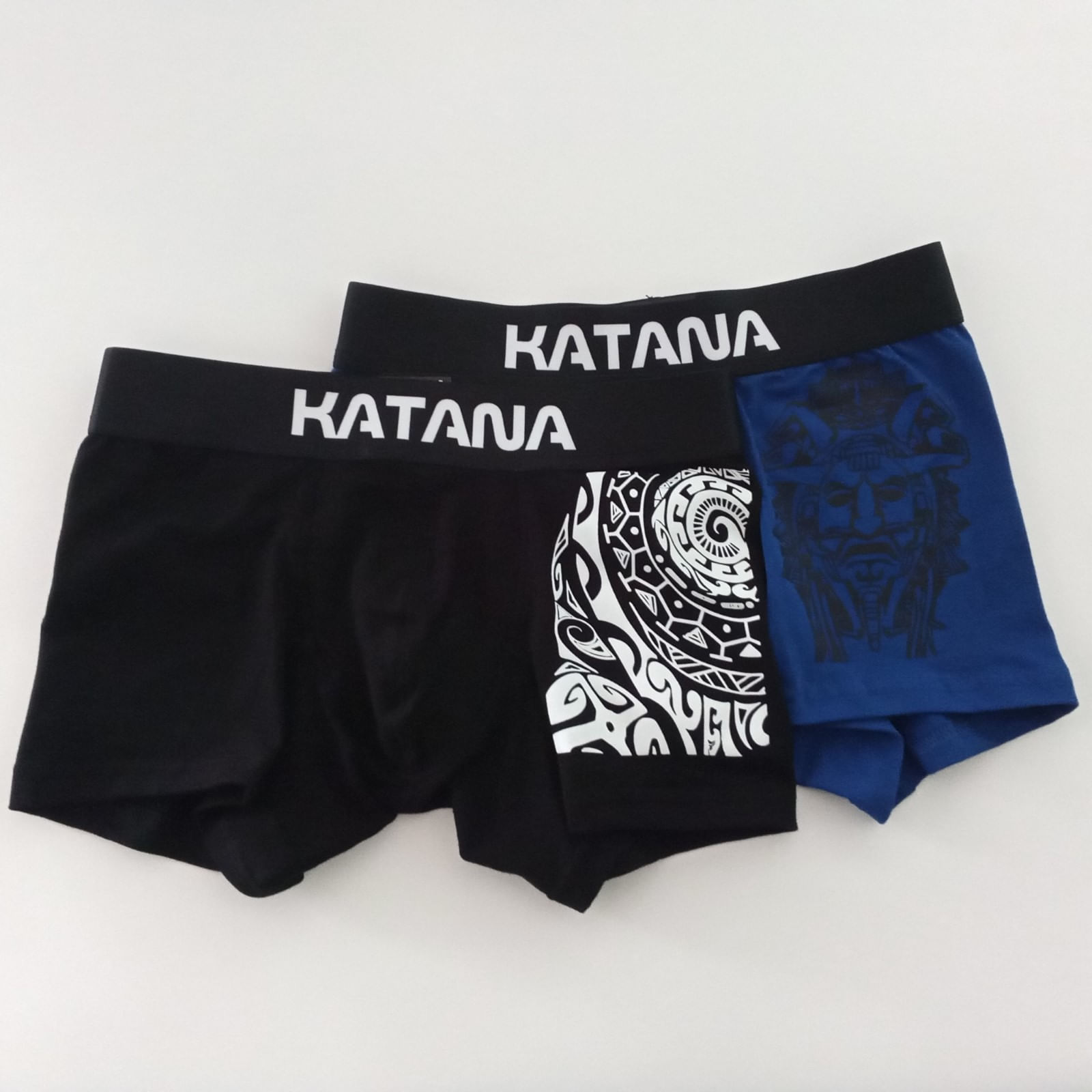 Ropa Interior Katana Boxer Pack x 2 Azul y Negro
