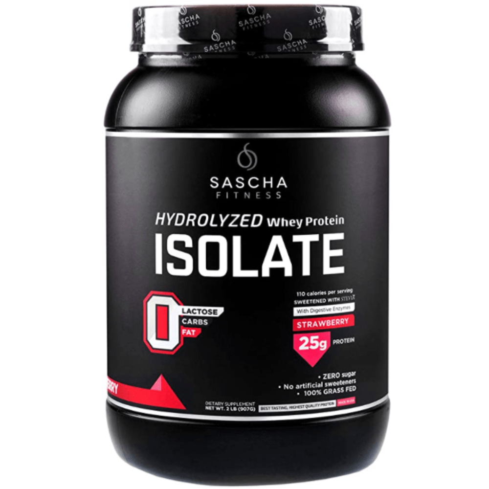 Hydrolyzed Whey Proteina Isolate, Sascha Fitness 100% Strawberry