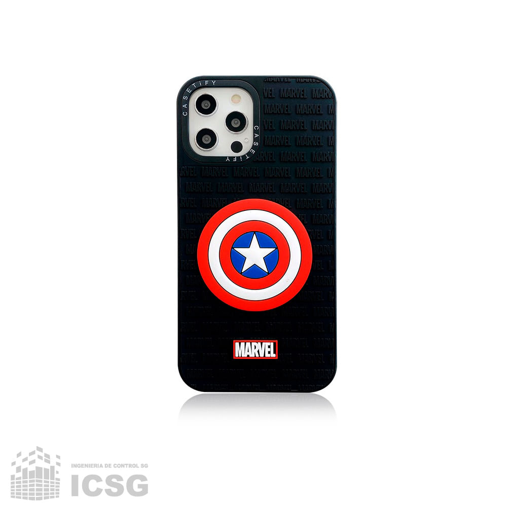 Case silicona Marvel Escudo Capitan América para iphone 13 Pro
