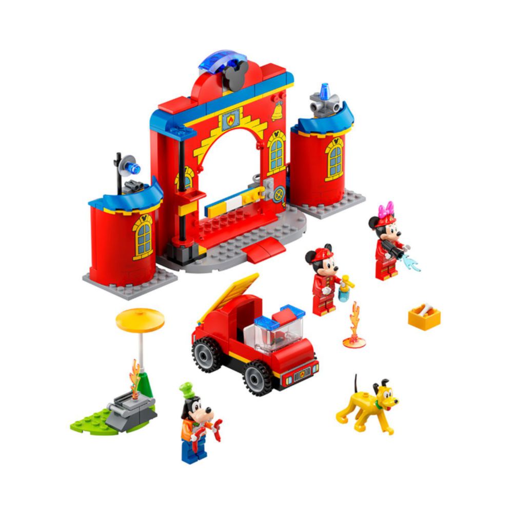 Estación Y Camión De Bomberos Lego