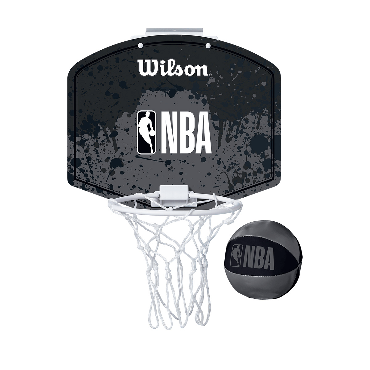 Mini Tablero + Mini Pelota de Básket Wilson NBA Negro/ Gris