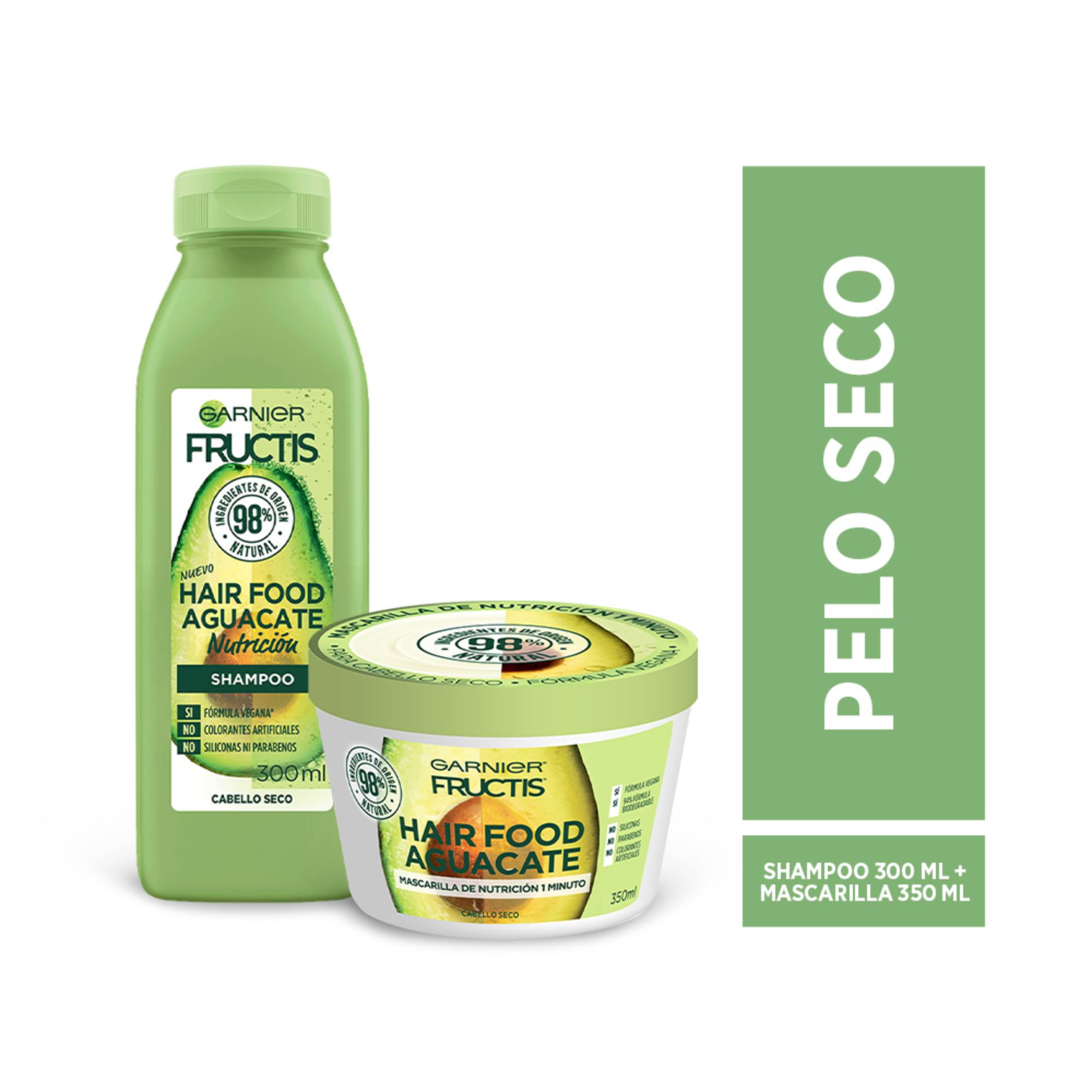 Pack FRUCTIS Hair Food Palta Shampoo Frasco 300ml + Crema de Tratamiento Frasco 350ml