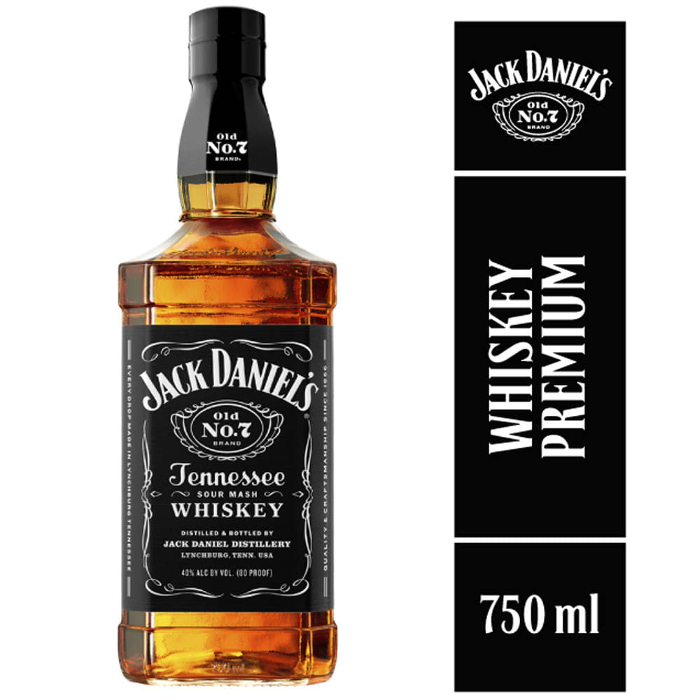 Whiskey JACK DANIEL'S Old N'7 Botella 750 ml