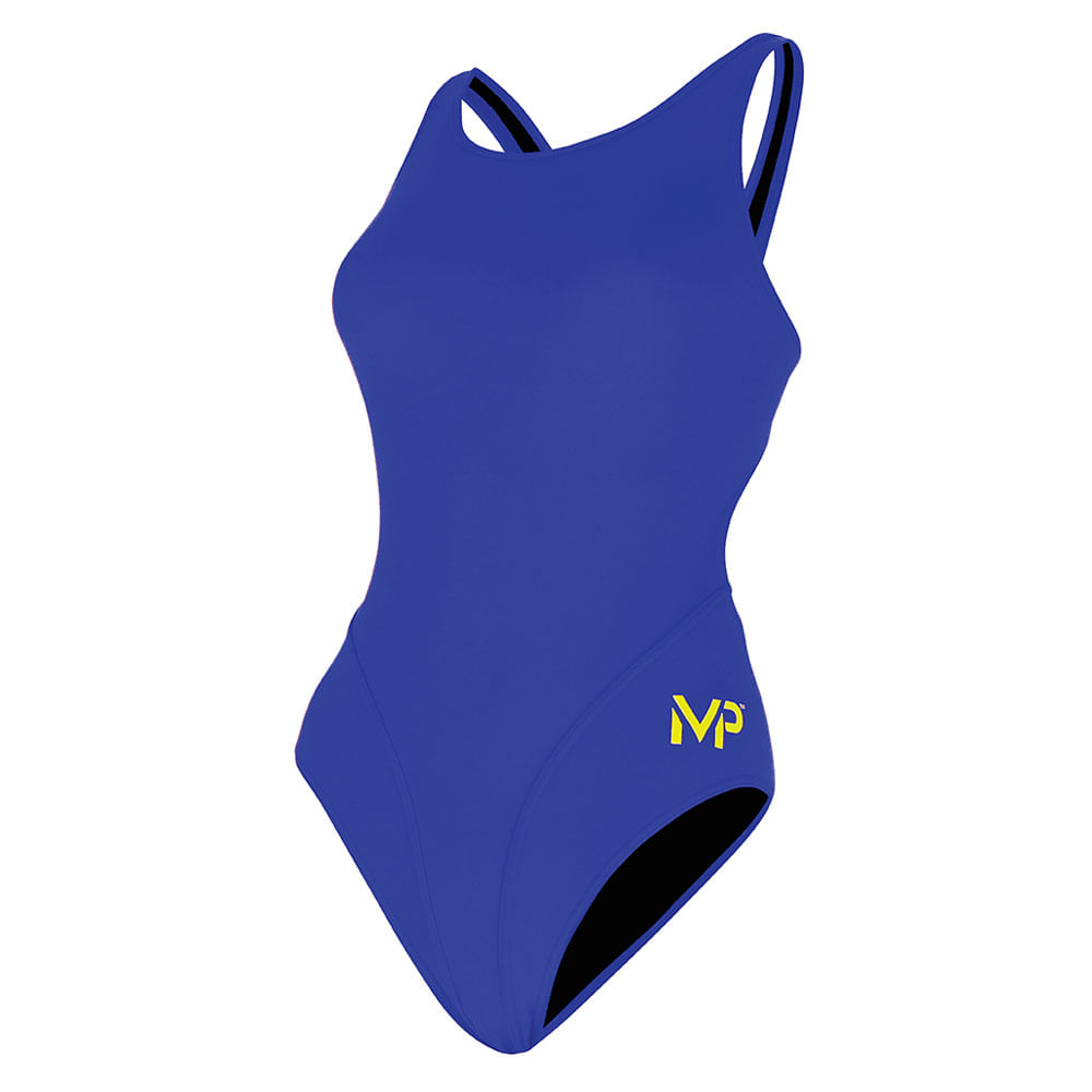 Traje de Baño Phelps Comp Back Solid Azul para Mujer