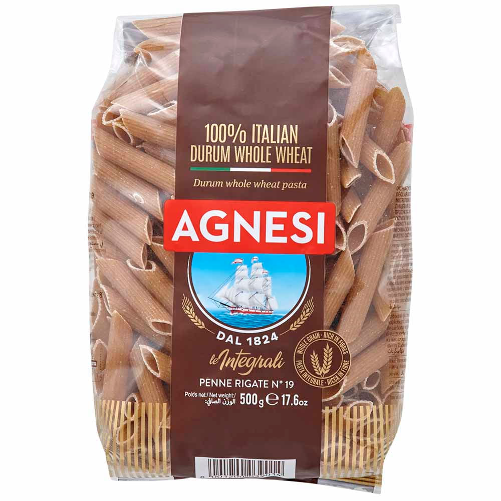 Fideos Integral AGNESI Penne Rigate Bolsa 500g