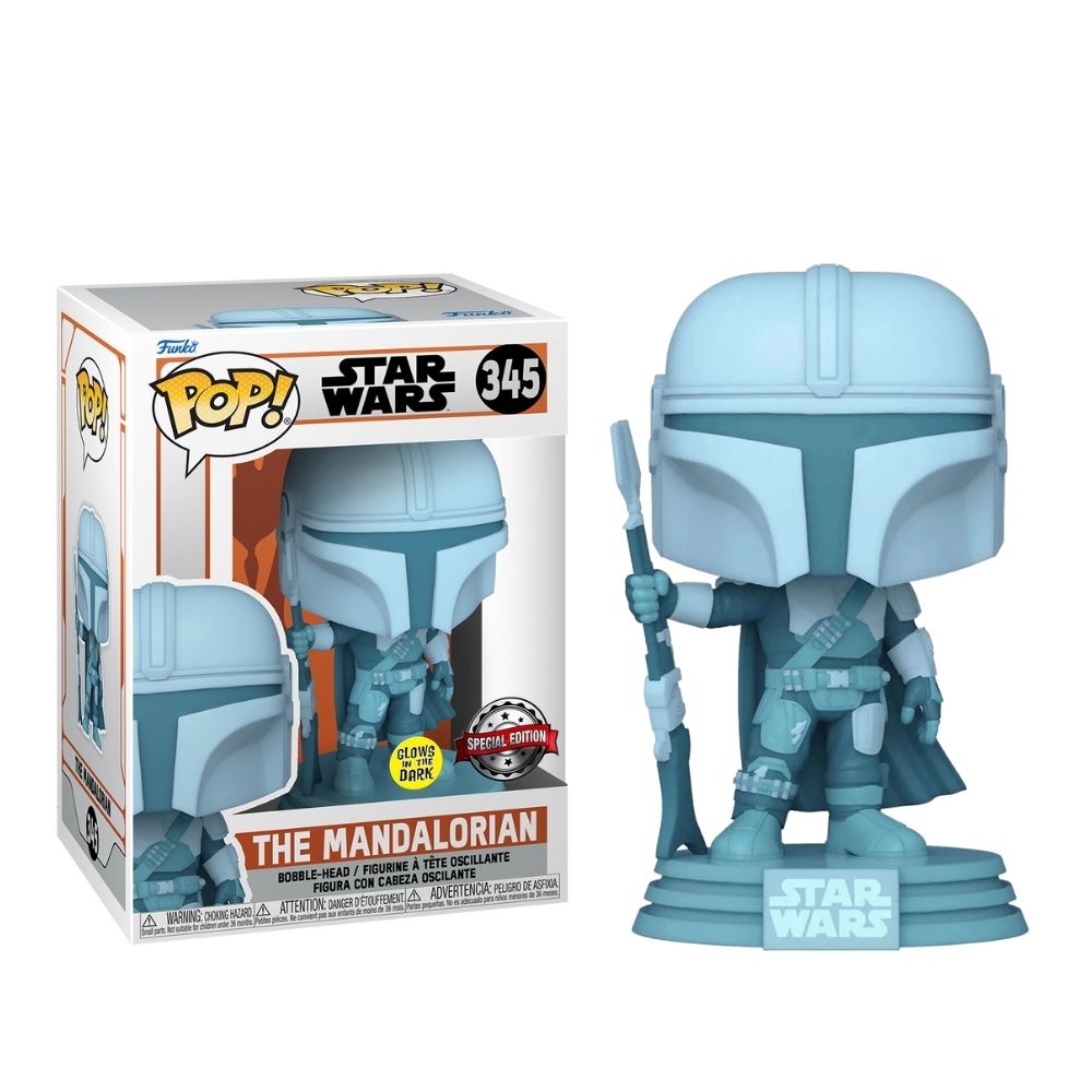 Funko Pop The Mandalorian  The Mandalorian Hologram Glow In The Dark Special Edition