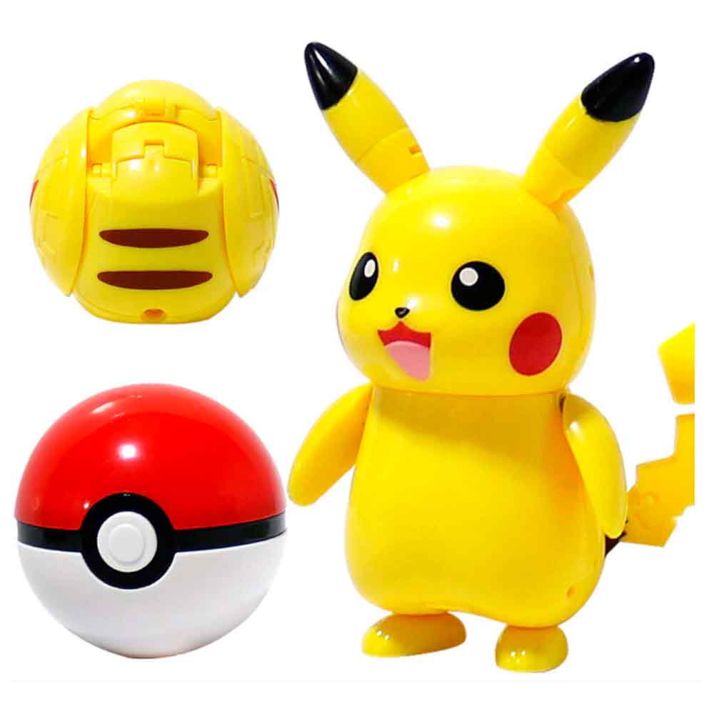 Juguete Pikachu con Pokebola Deformable Pokémon 11cm Original