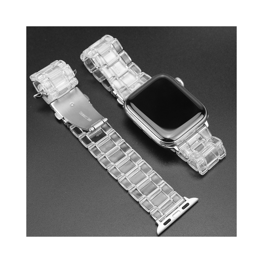 Correa para Apple Watch Eslabones de Resina Transparente 45mm