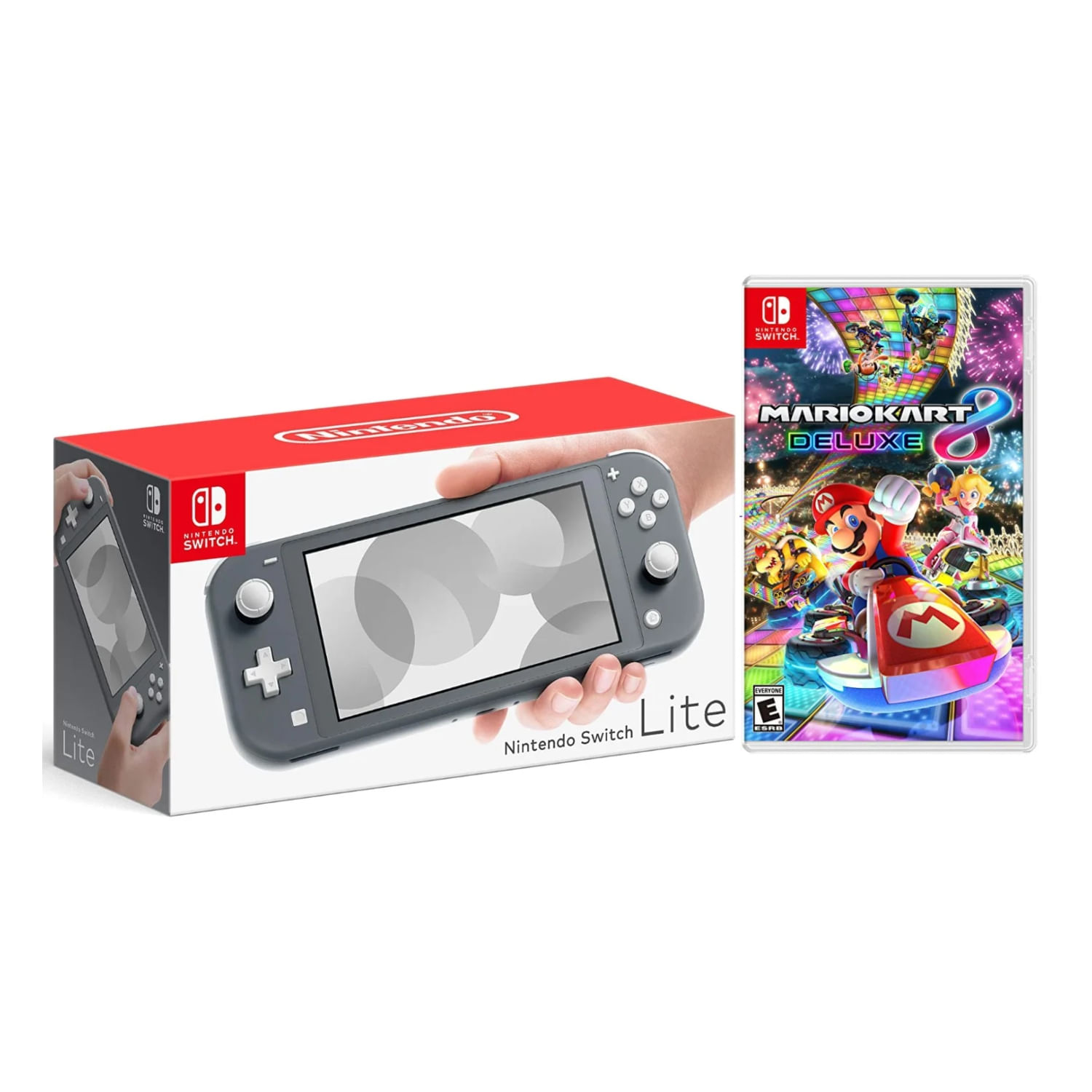 Consola Nintendo Switch Lite Gris + Mario Kart 8 Deluxe