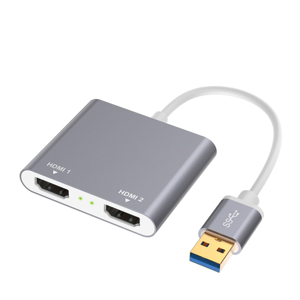 Convertidor USB 3.0 a 2 Hmdi Splitter Hdmi Usb 3.0 4k 30hz Video