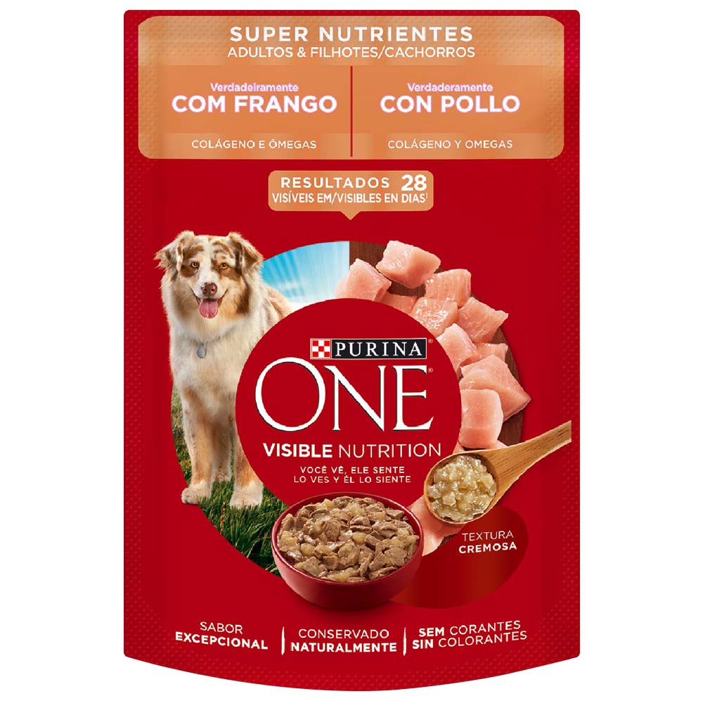 Comida para Perros PURINA ONE  Super Nutrientes Adultos y cachorros con Pollo