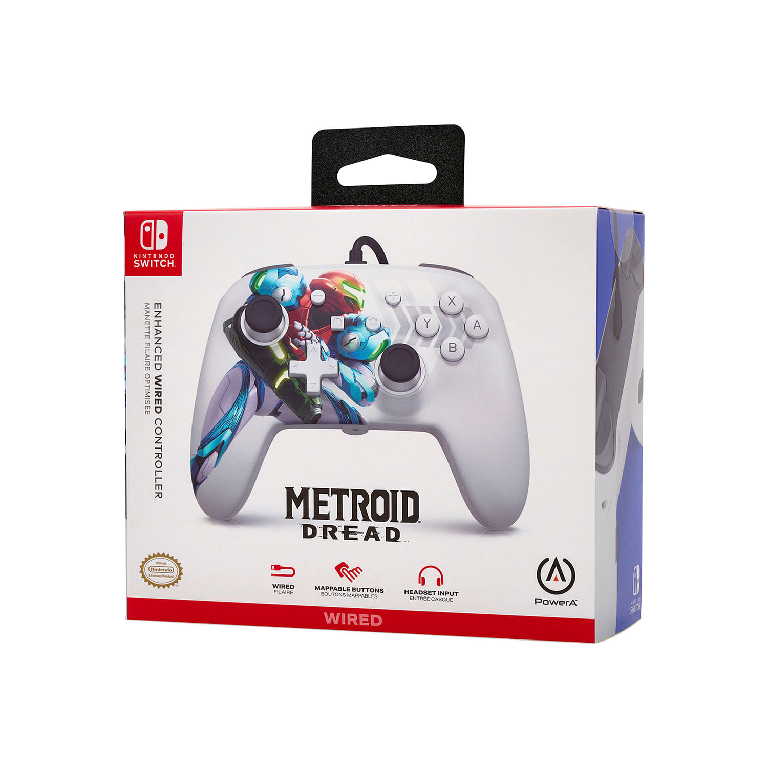 Mando Enhanced Wired Controller Powera Metroid Dread Nintendo Switch