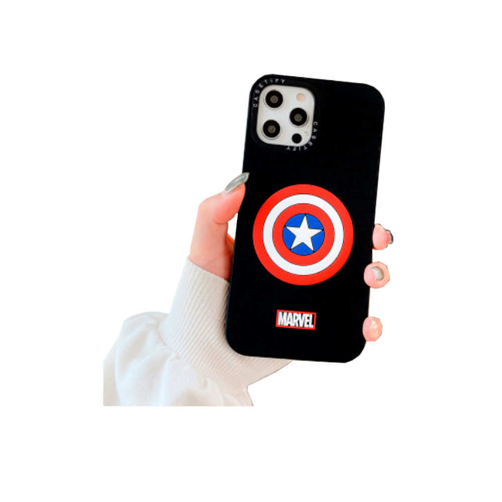 Case silicona Marvel Escudo Capitan América para iphone XR