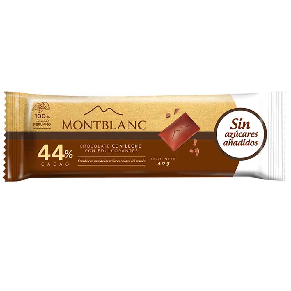 Chocolate sin Azúcar MONTBLANC Paquete 40g