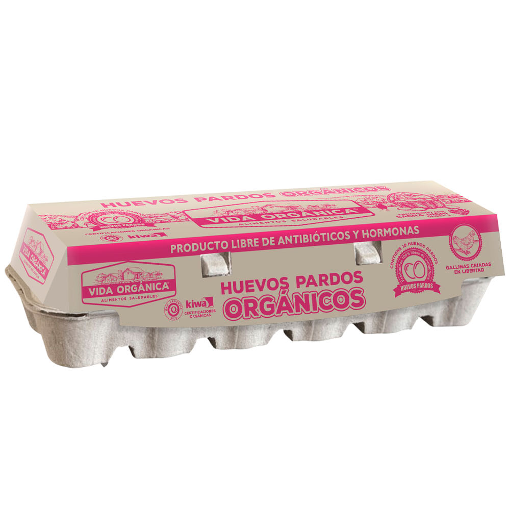 Huevos Pardos Orgánicos PACHACAMAC Paquete 12un