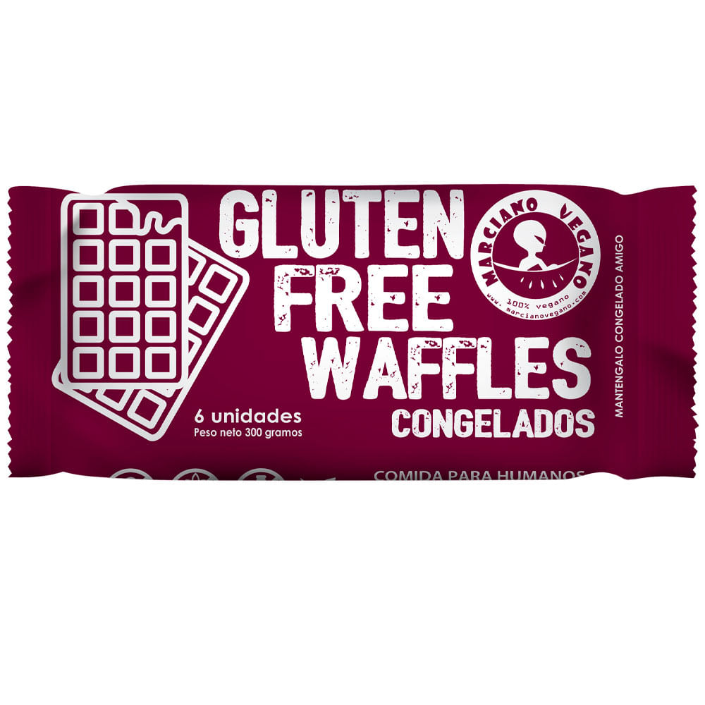 Waffles Congelados MARCIANO VEGANO sin Gluten Bolsa 300g