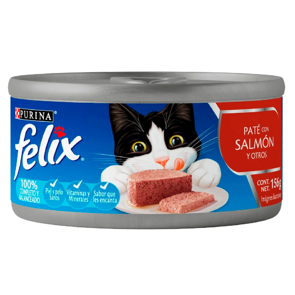 Comida para Gatos FELIX Paté de Salmón Lata 156g