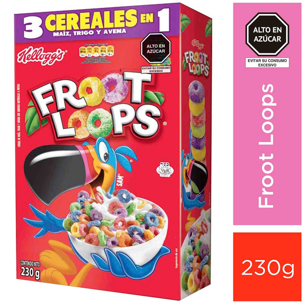 Cereal KELLOGGS Froot loops Caja 230Gr
