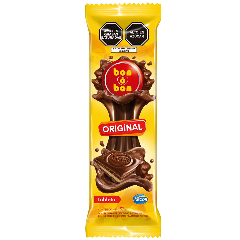 Tableta de Chocolate BON O BON Envase 57g