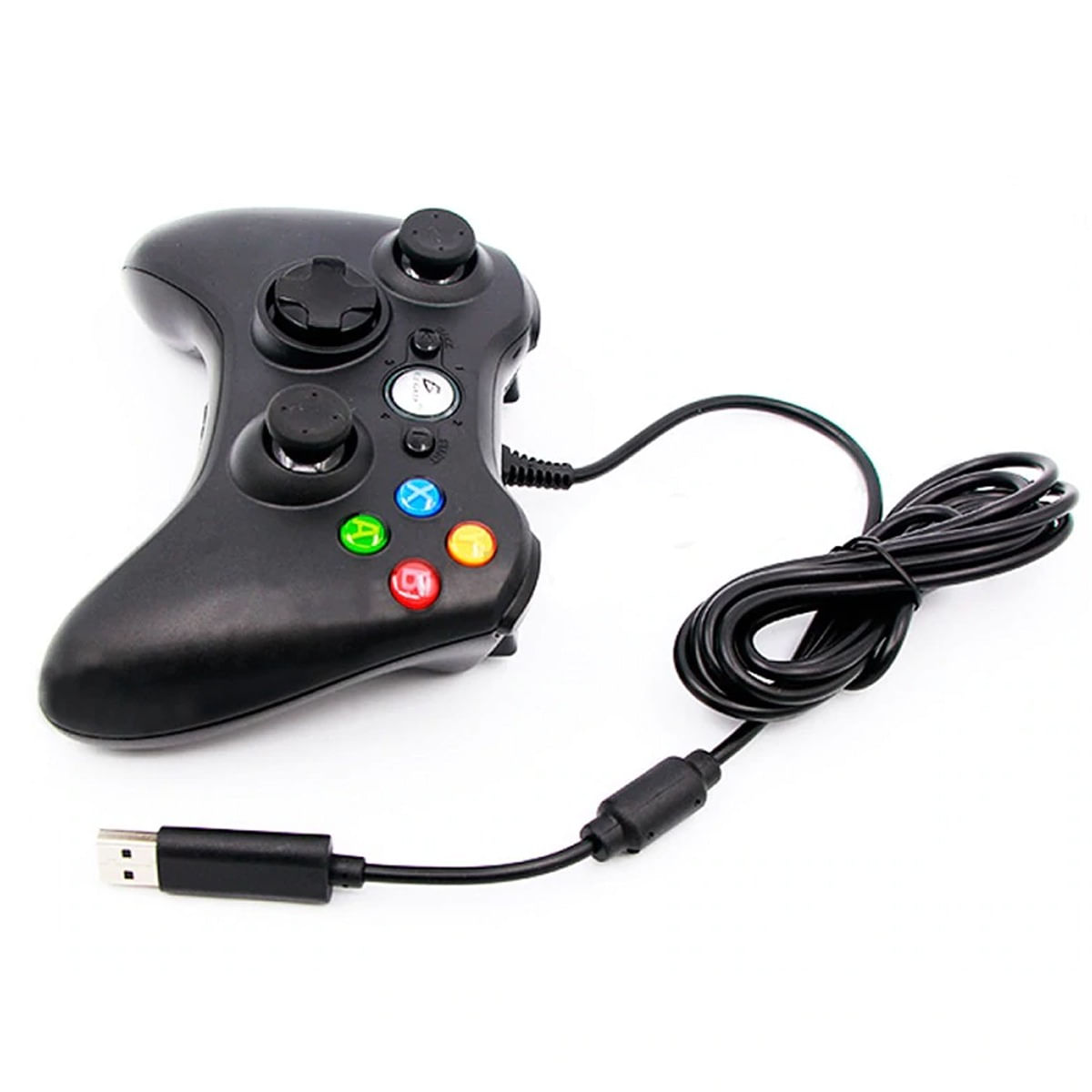 Mando Xbox 360 con Cable Para Consola Pc Con Windows 7/8/10 - Cableado - Negro