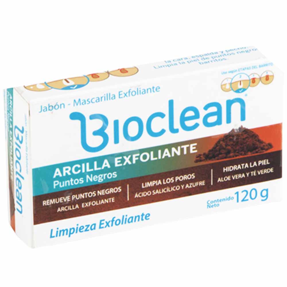 Jabón BIOCLEAN Mascarilla Exfoliante Arcilla Caja 120g