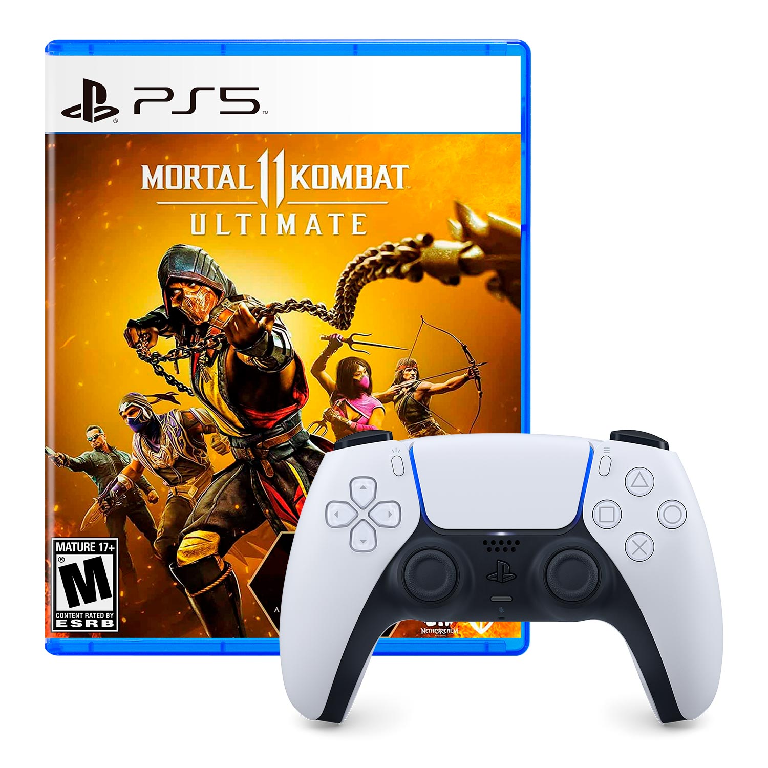 Mando Dualsense Playstation 5 + Mortal Kombat 11 Ultimate