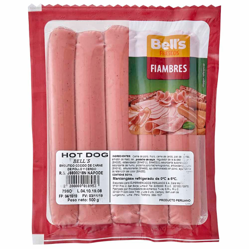 Hot Dog BELL'S Paquete 900g