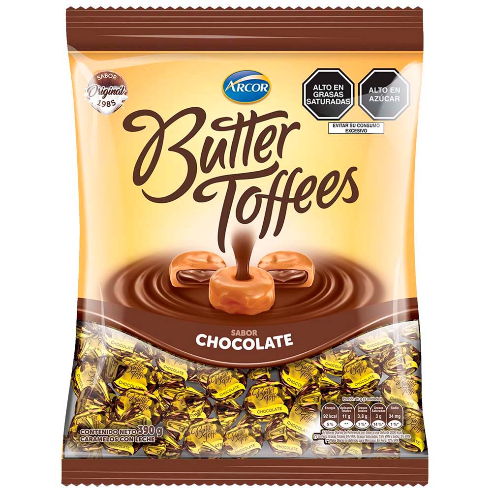 Butter Toffes de Chocolate ARCOR Bolsa 390g