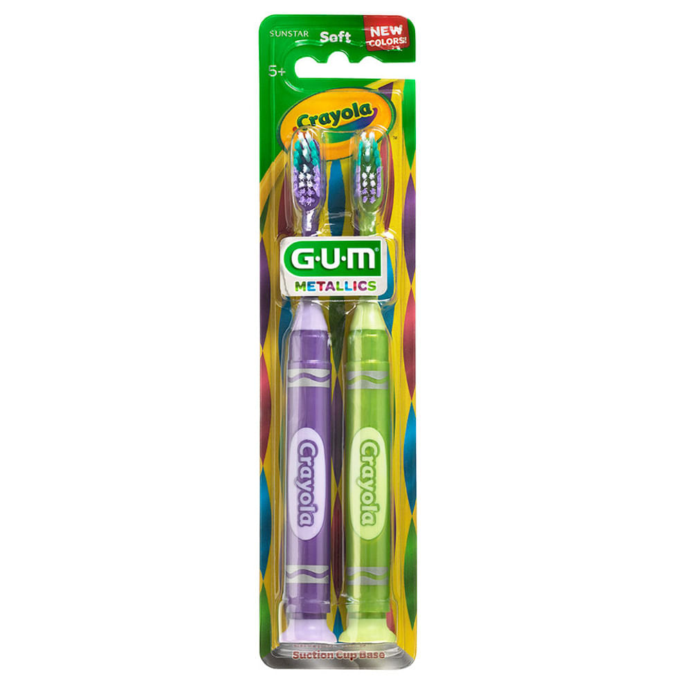 Cepillo Dental GUM Crayola Light Up 5+ Años - Blíster 2 UN