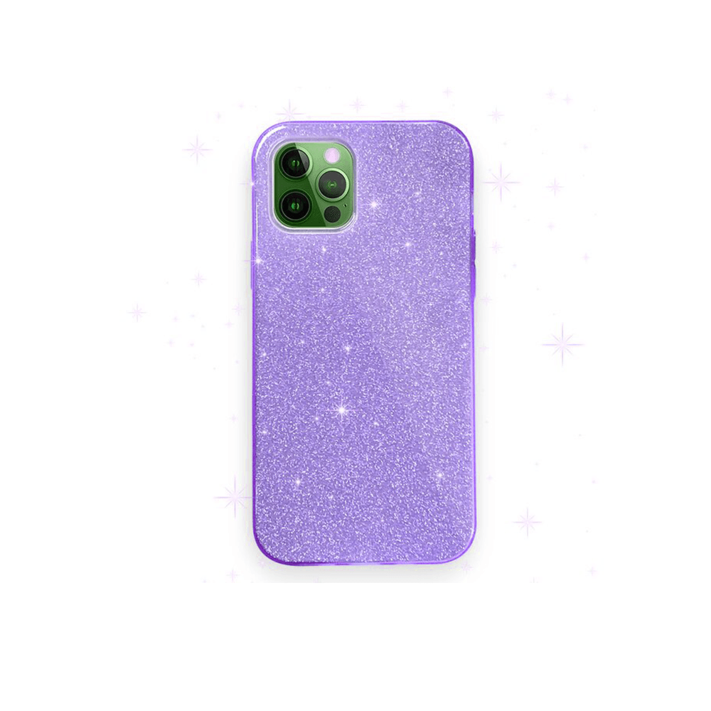 Case Gliter Para iPhone Serie 13 Color Morado