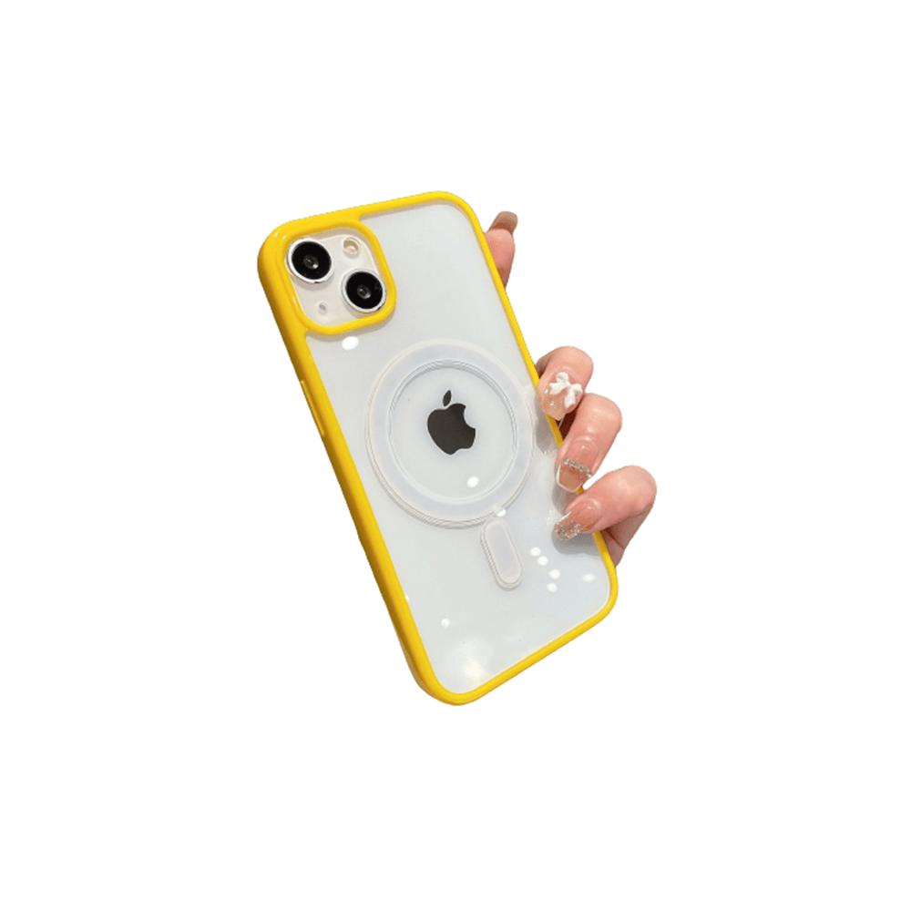 Case Magnetic MagSafe Para iPhone 13 Color Amarillo