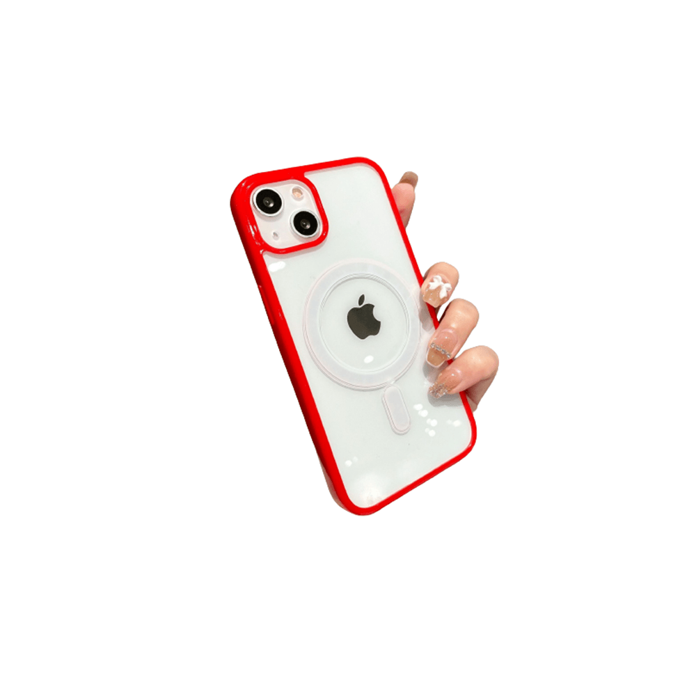 Case Magnetic MagSafe Para iPhone 13 Color Rojo