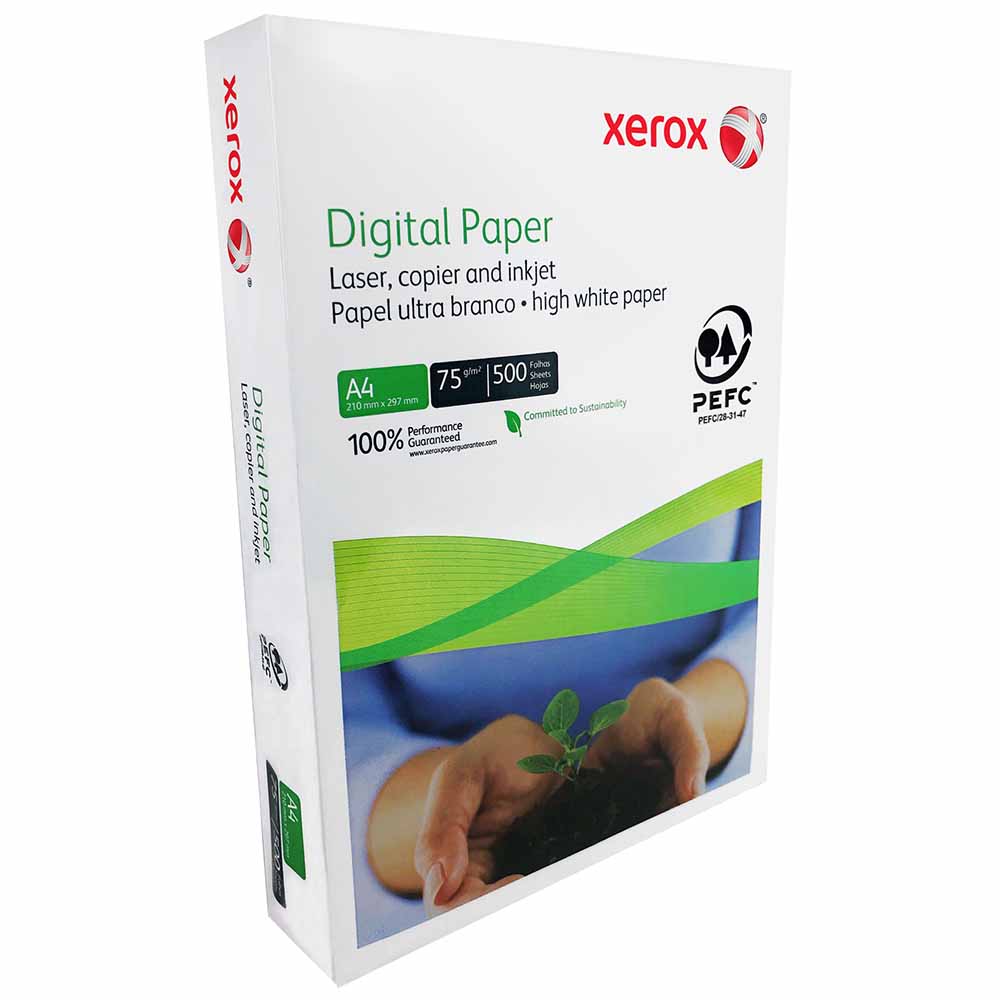 Papel Bond XEROX Digital A4 Paquete 500 Hojas 75gr