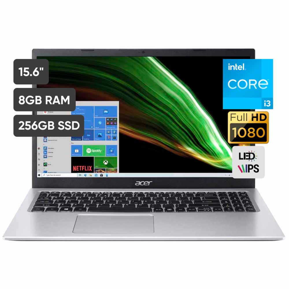Laptop ACER Aspire 3 A315-58-33ZH 15.6'' Intel Core i3 11va generación 8GB 256GB SSD