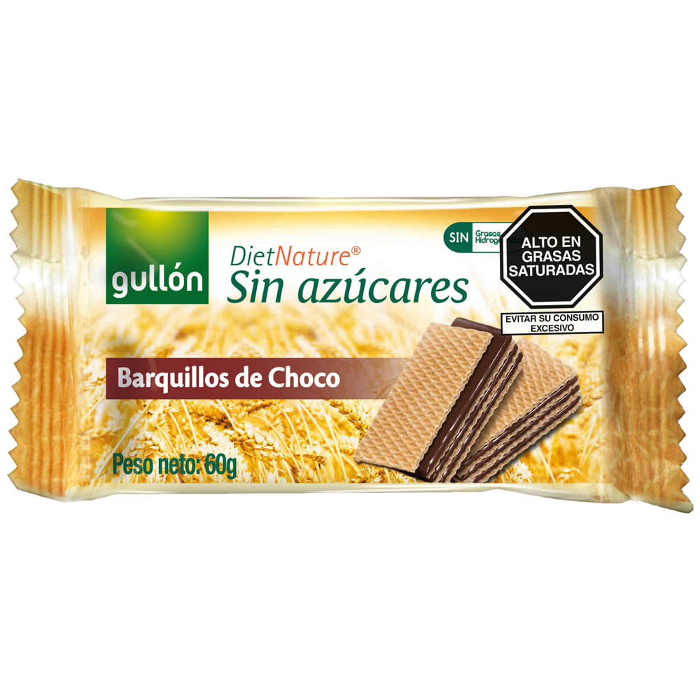 Wafer GULLON Chocolate sin Azúcar Envoltura 70g