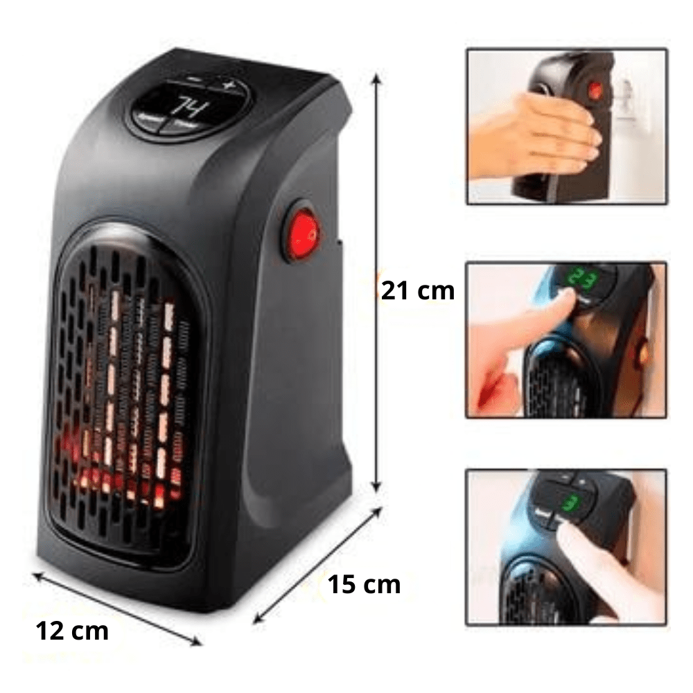 Calefactor Calentador Portátil de Pared 400 W