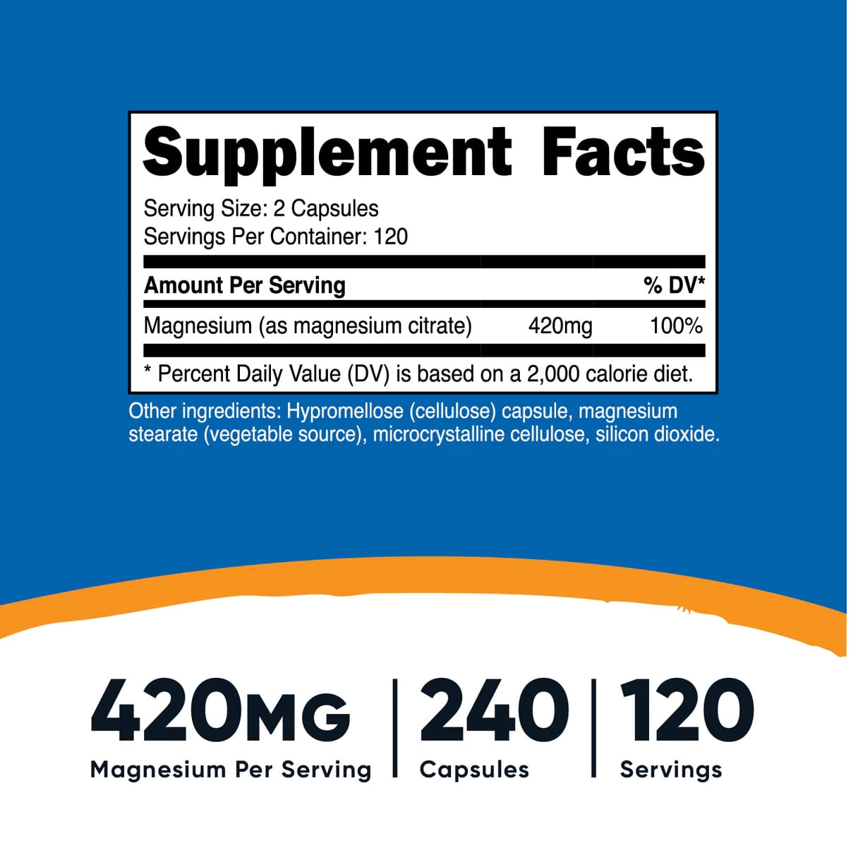 Citrato De Magnesio Magnesium Citrate 240 Capsulas