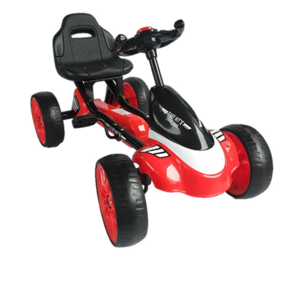 Carro a Pedal Baby Kits Go Kart Corsa Rojo