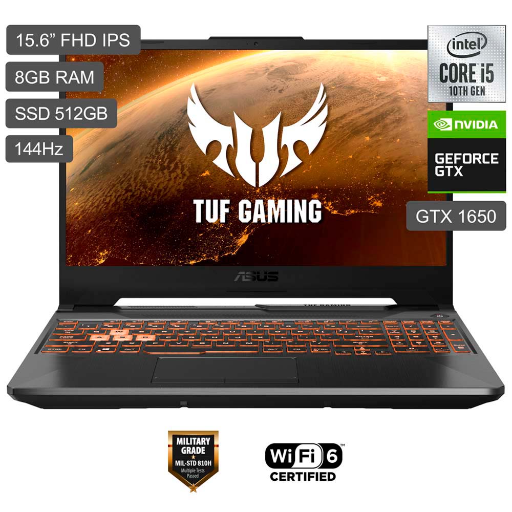 Laptop ASUS TUF Gaming F15 FX506LHB-HN323W 15.6" i5 10MA 8GB 512GB SSD GTX1650