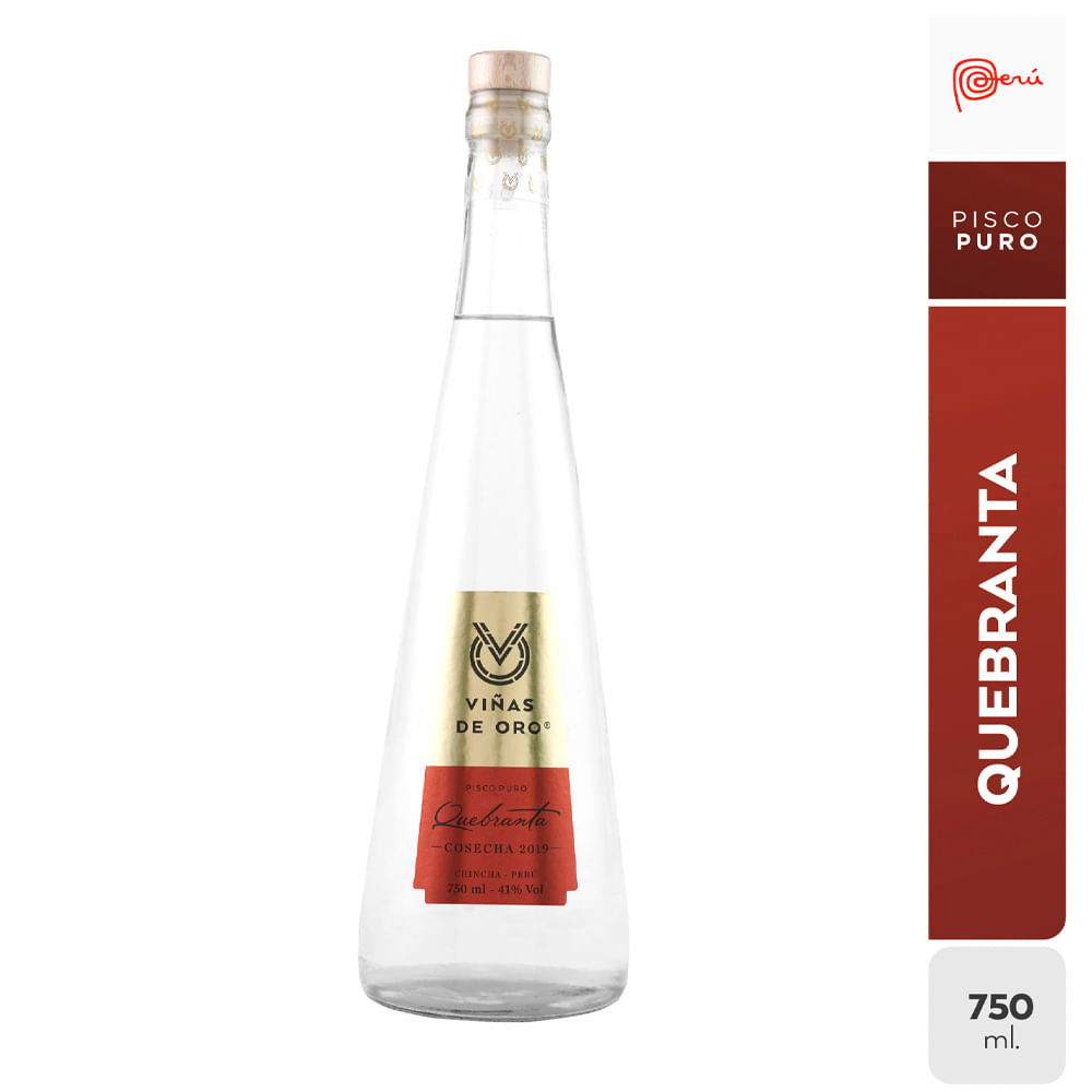 Pisco VIÑAS DE ORO Quebranta Botella 750ml
